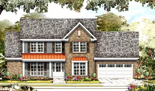 Country house plans 86-128 - front exterior, 2,584 sq ft, 4 bed, 3 bath house plans | Monster House Plans