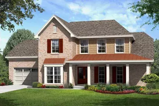 Country house plans 86-130 - front exterior, 2,617 sq ft, 4 bed, 3 bath house plans | Monster House Plans