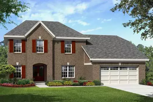 European house plans 86-135 - front exterior, 2,669 sq ft, 4 bed, 2 bath house plans | Monster House Plans
