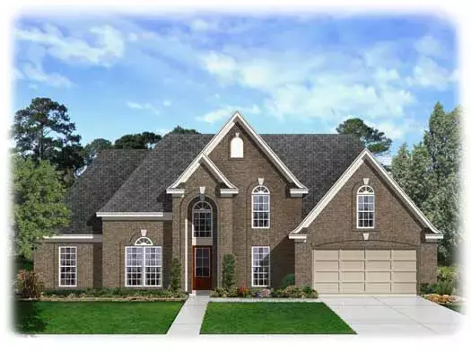 European house plans 86-136 - front exterior, 2,741 sq ft, 5 bed, 3 bath house plans | Monster House Plans