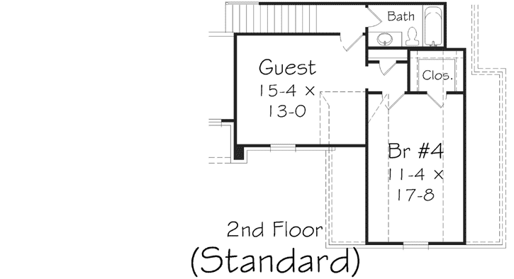 Upper/Second Floor Plan:86-136