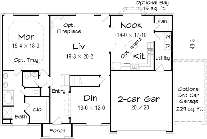 Main Floor Plan: 86-143