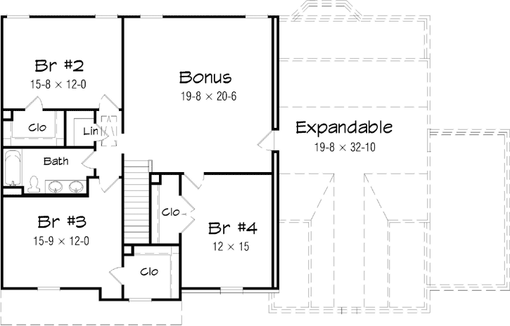 Upper/Second Floor Plan:86-146