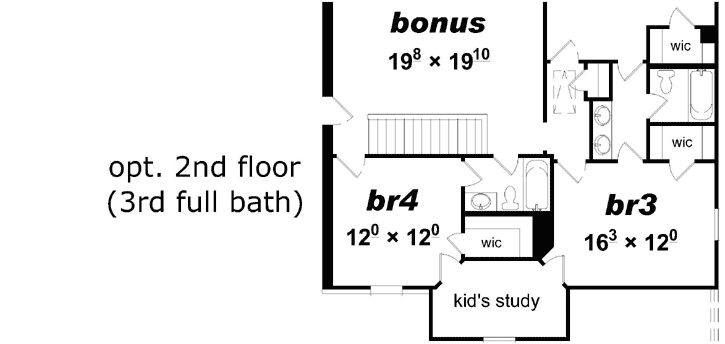 Traditional Style Floor Plans 86-155