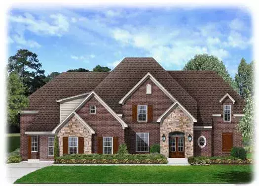 Traditional house plans 86-163 - front exterior, 3,457 sq ft, 4 bed, 2 bath house plans | Monster House Plans