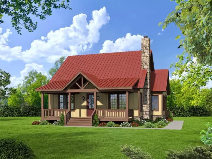 Country house plans 87-121 - front exterior, 1,973 sq ft, 3 bed, 3 bath house plans | Monster House Plans