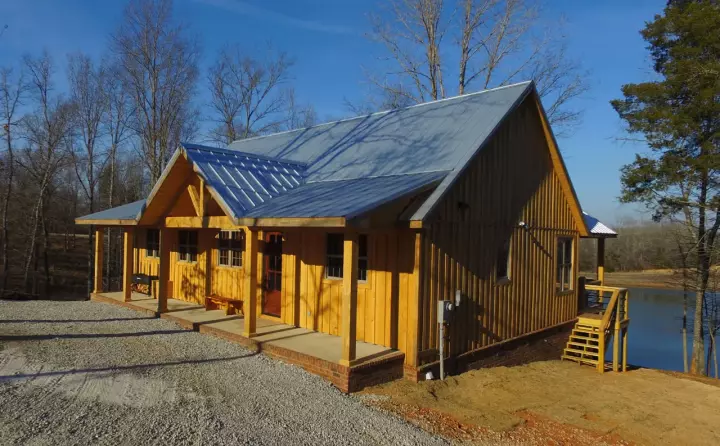 Mountain Rustic house plans 87-138 - front exterior, 2,033 sq ft, 2 bed, 2 bath house plans | Monster House Plans