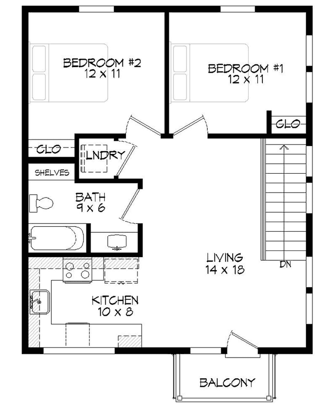 Upper/Second Floor Plan:87-158
