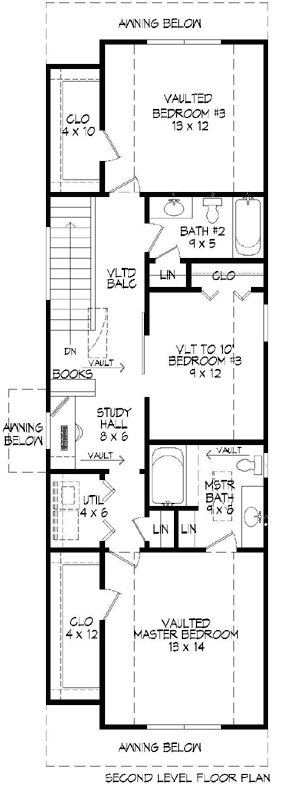 Upper/Second Floor Plan:87-164