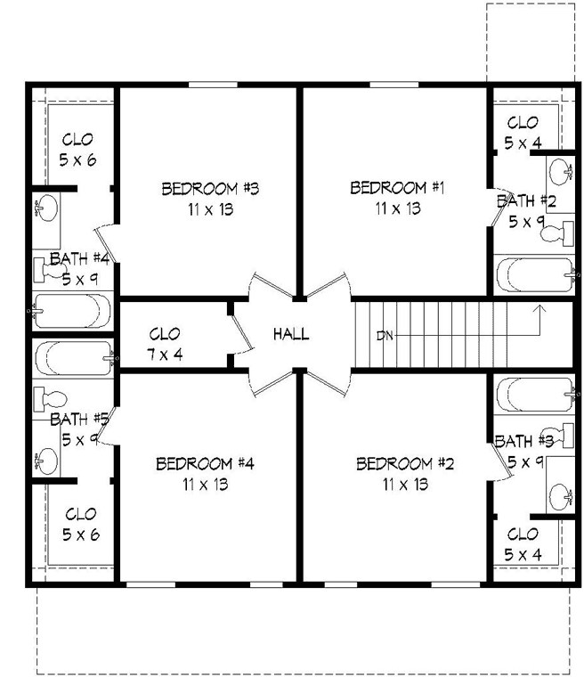 Upper/Second Floor Plan:87-167