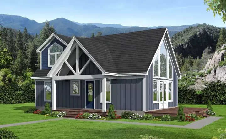 Traditional house plans 87-171 - front exterior, 1,400 sq ft, 3 bed, 2 bath house plans | Monster House Plans