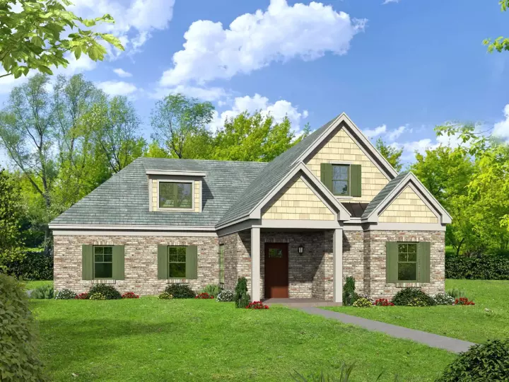 Bungalow house plans 87-192 - front exterior, 2,591 sq ft, 3 bed, 2 bath house plans | Monster House Plans