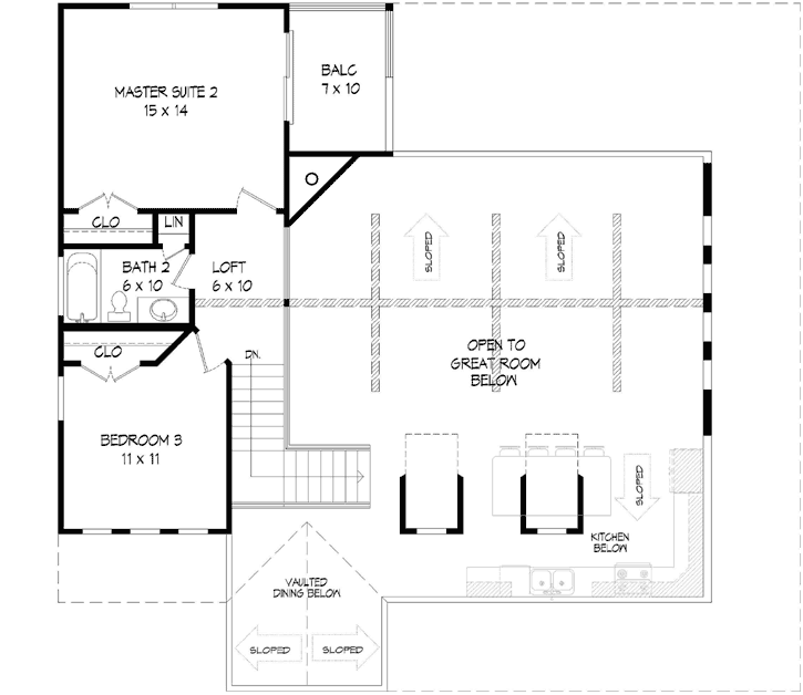 Upper/Second Floor Plan:87-199