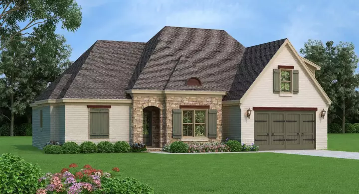 European house plans 87-206 - front exterior, 3,036 sq ft, 4 bed, 3 bath house plans | Monster House Plans