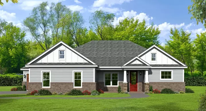 Traditional house plans 87-213 - front exterior, 2,090 sq ft, 3 bed, 2 bath house plans | Monster House Plans