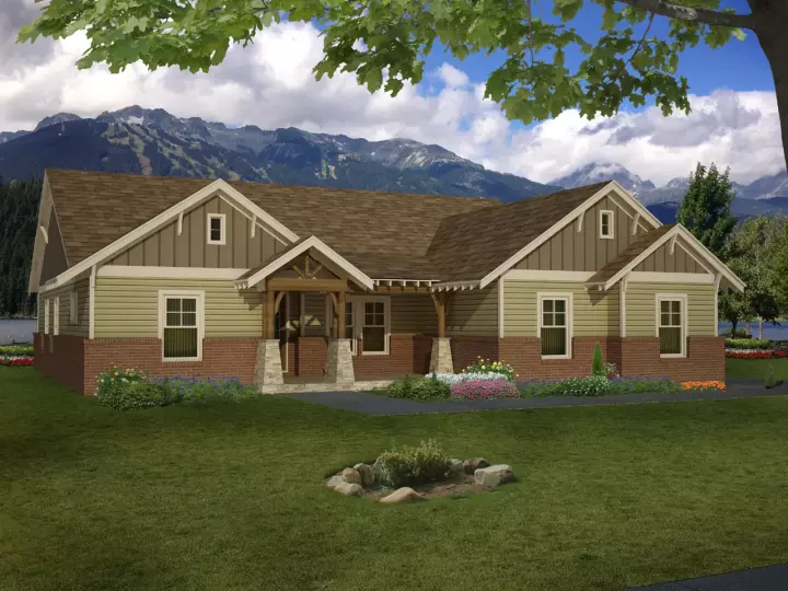 Craftsman house plans 87-216 - front exterior, 2,316 sq ft, 3 bed, 2 bath house plans | Monster House Plans