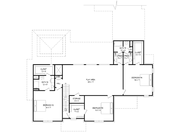 Upper/Second Floor Plan:87-237