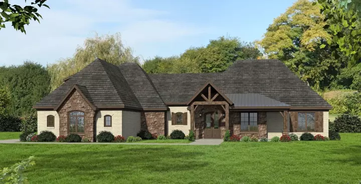 Traditional house plans 87-239 - front exterior, 4,043 sq ft, 3 bed, 2 bath house plans | Monster House Plans