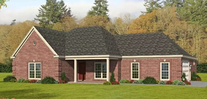 Traditional house plans 87-251 - front exterior, 2,098 sq ft, 3 bed, 2 bath house plans | Monster House Plans