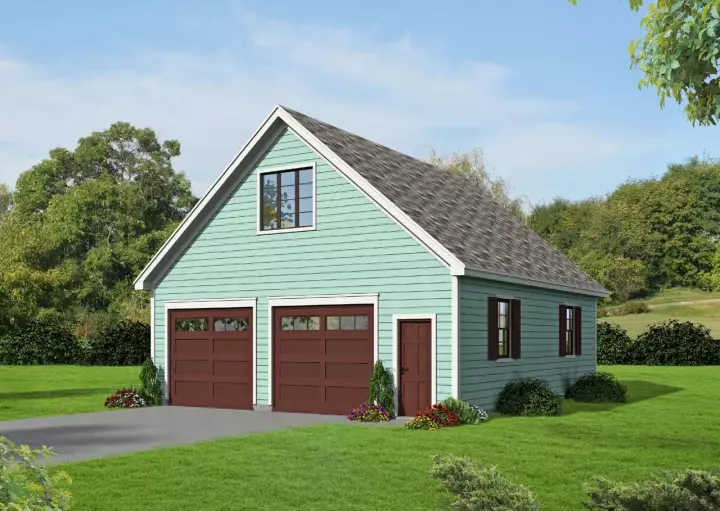 Traditional house plans 87-269 - front exterior, 657 sq ft, 0 bed, 0 bath house plans | Monster House Plans