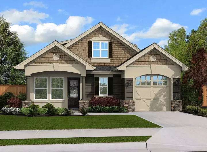 Traditional house plans 88-125 - front exterior, 790 sq ft, 2 bed, 2 bath house plans | Monster House Plans