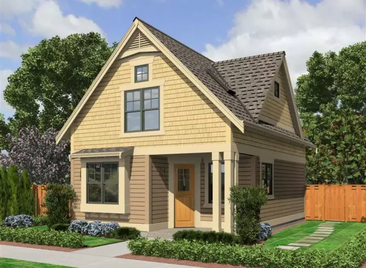 Cottage house plans 88-137 - front exterior, 1,113 sq ft, 2 bed, 2 bath house plans | Monster House Plans