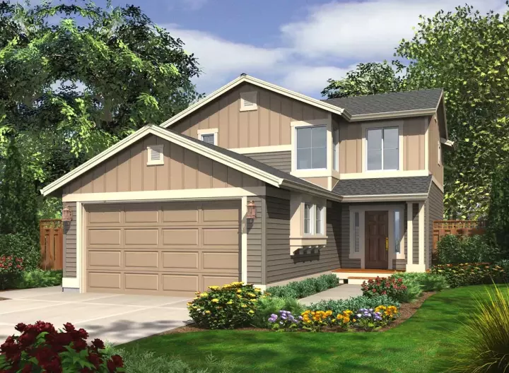 Northwest house plans 88-149 - front exterior, 1,528 sq ft, 3 bed, 2 bath house plans | Monster House Plans