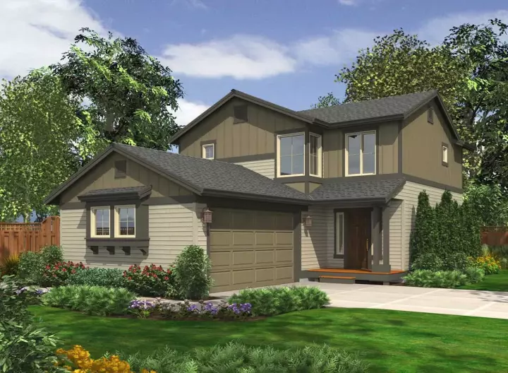 Northwest house plans 88-150 - front exterior, 1,528 sq ft, 3 bed, 2 bath house plans | Monster House Plans