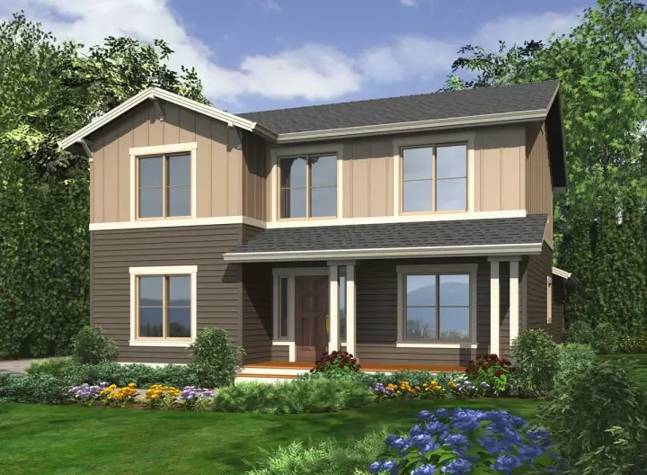 Northwest house plans 88-168 - front exterior, 1,772 sq ft, 4 bed, 2 bath house plans | Monster House Plans