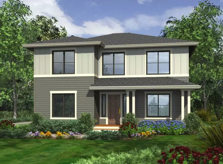 Northwest house plans 88-169 - front exterior, 1,772 sq ft, 4 bed, 2 bath house plans | Monster House Plans