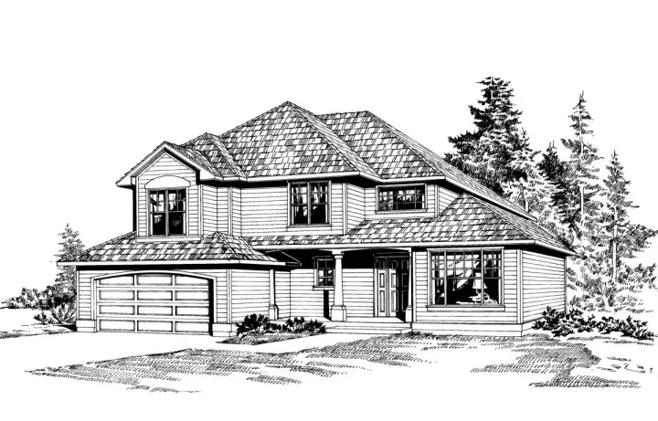 Northwest house plans 88-170 - front exterior, 1,780 sq ft, 3 bed, 2 bath house plans | Monster House Plans
