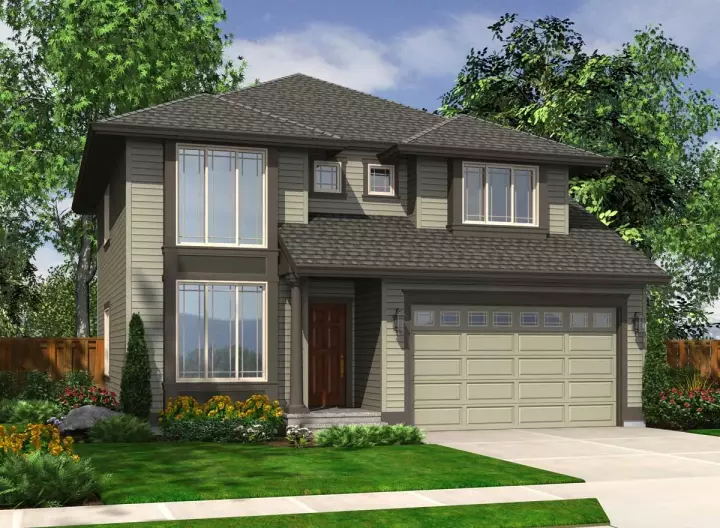Prairie house plans 88-172 - front exterior, 1,840 sq ft, 4 bed, 2 bath house plans | Monster House Plans