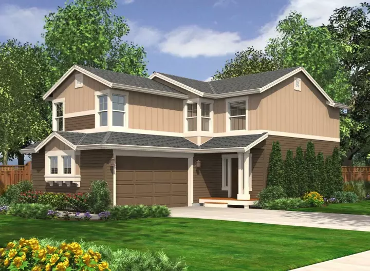 Northwest house plans 88-180 - front exterior, 1,852 sq ft, 4 bed, 2 bath house plans | Monster House Plans
