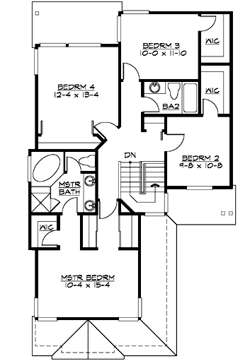 Upper/Second Floor Plan:88-180