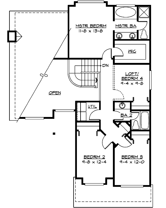 Upper/Second Floor Plan:88-188