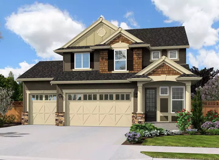 Hampton house plans 88-190 - front exterior, 1,910 sq ft, 4 bed, 2 bath house plans | Monster House Plans