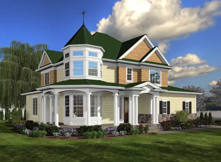 Victorian house plans 88-194 - front exterior, 1,926 sq ft, 3 bed, 2 bath house plans | Monster House Plans
