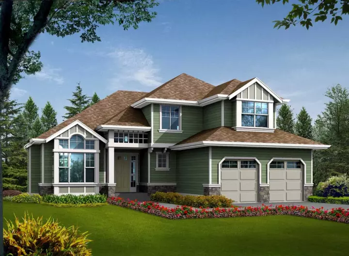 Craftsman house plans 88-195 - front exterior, 2,150 sq ft, 3 bed, 2 bath house plans | Monster House Plans