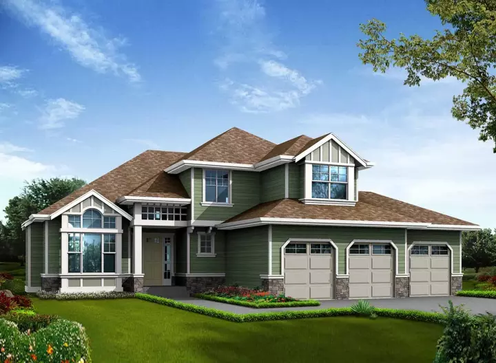 Traditional house plans 88-196 - front exterior, 2,150 sq ft, 3 bed, 2 bath house plans | Monster House Plans