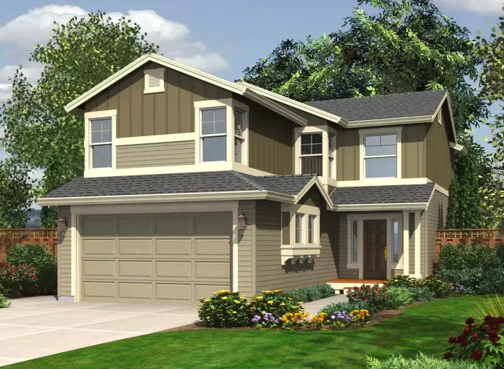 Northwest house plans 88-201 - front exterior, 1,978 sq ft, 4 bed, 2 bath house plans | Monster House Plans