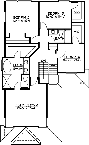 Upper/Second Floor Plan:88-204