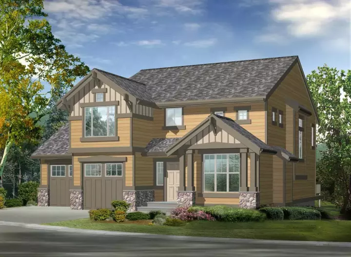 Craftsman house plans 88-205 - front exterior, 1,986 sq ft, 2 bed, 2 bath house plans | Monster House Plans