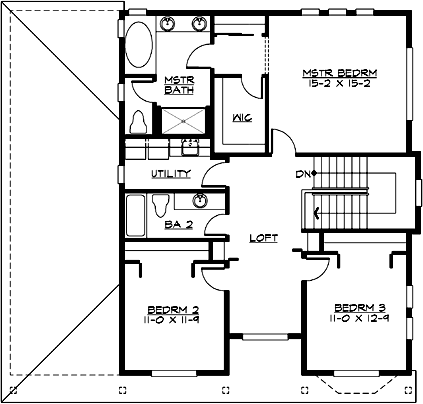 Upper/Second Floor Plan:88-212