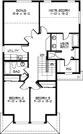 Upper/Second Floor Plan:88-216