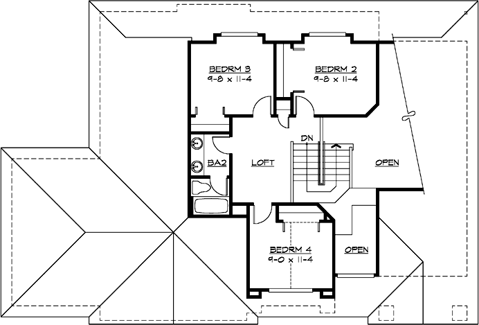 Upper/Second Floor Plan:88-220