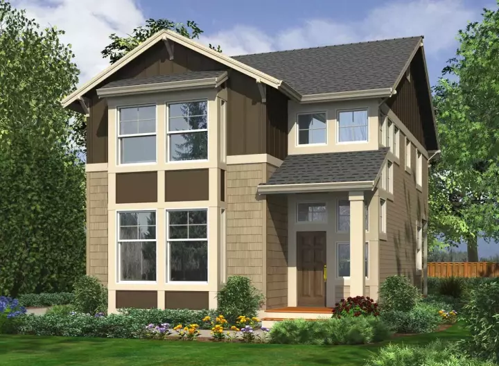 Northwest house plans 88-224 - front exterior, 2,110 sq ft, 4 bed, 2 bath house plans | Monster House Plans