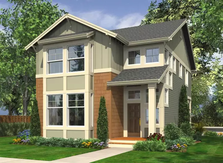 Craftsman house plans 88-225 - front exterior, 2,110 sq ft, 4 bed, 2 bath house plans | Monster House Plans