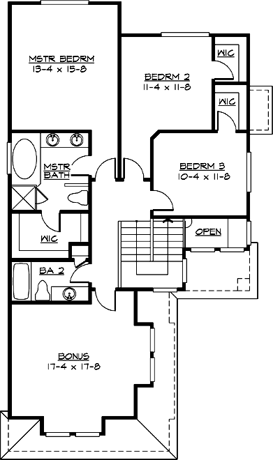 Upper/Second Floor Plan: 88-229