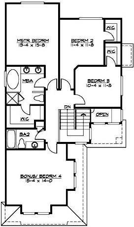 Upper/Second Floor Plan:88-230