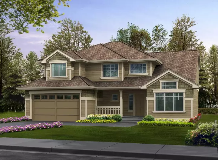 Craftsman house plans 88-233 - front exterior, 2,130 sq ft, 3 bed, 2 bath house plans | Monster House Plans